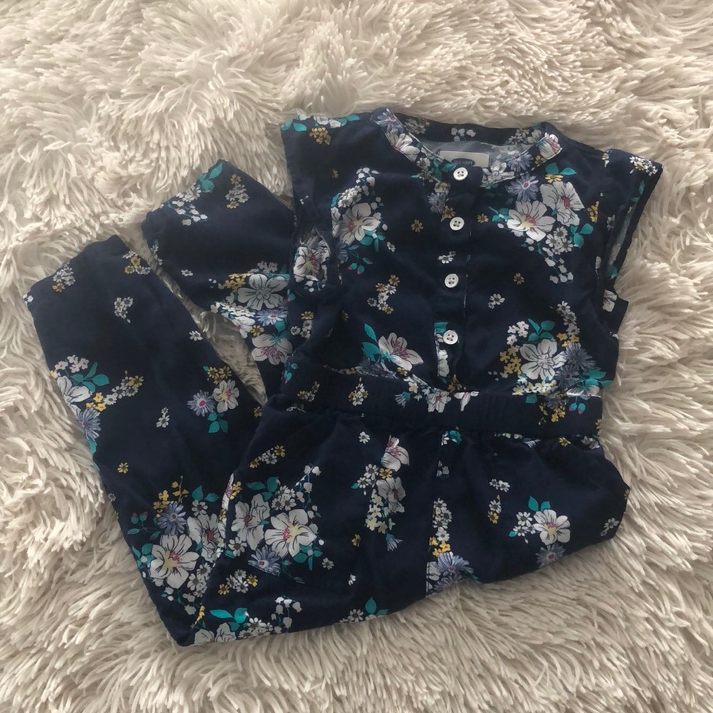 4T girls floral romper